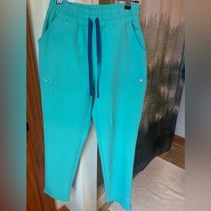 FIGS High Waisted Yola Skinny Scrub Pants- Teal